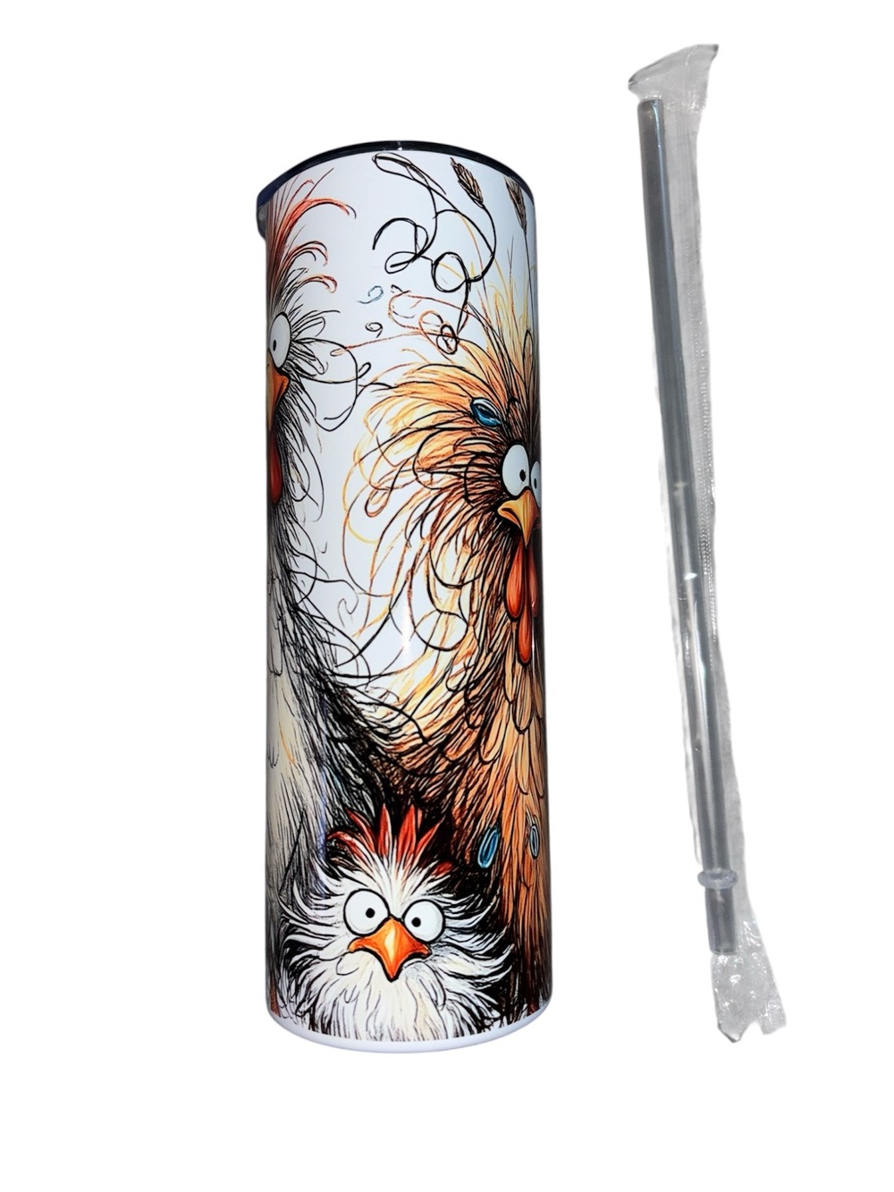 20 Oz Stainless Steel Chicken Tumbler - Picture 3 of 6